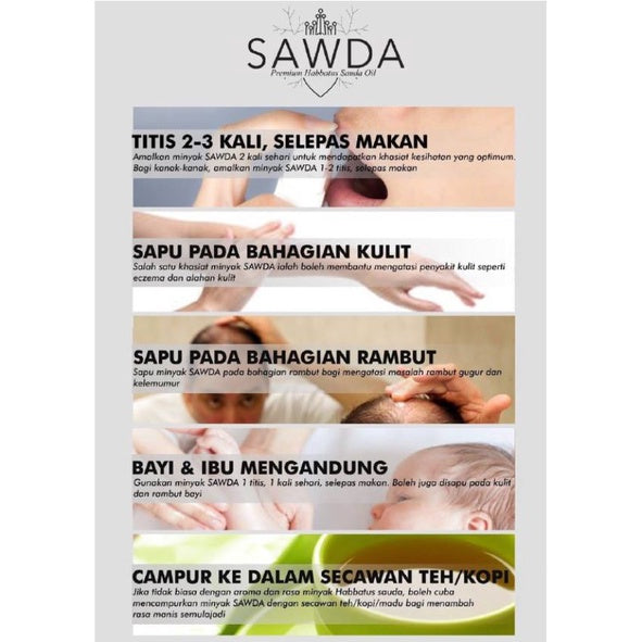 [SAWDA] UPM MINYAK HABBATUS SAUDA by HALAL2U Black Seed Oil Spray Premium Quality