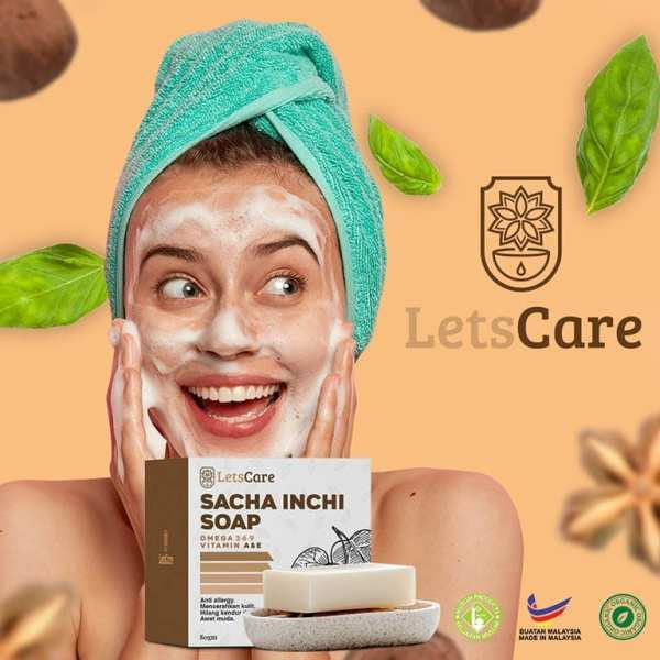 [LETSCARE] Sabun Sacha Inchi Soap ANTI AGE 80G💯ORIGINAL *FREE GMEELAN EXFOLIATE!
