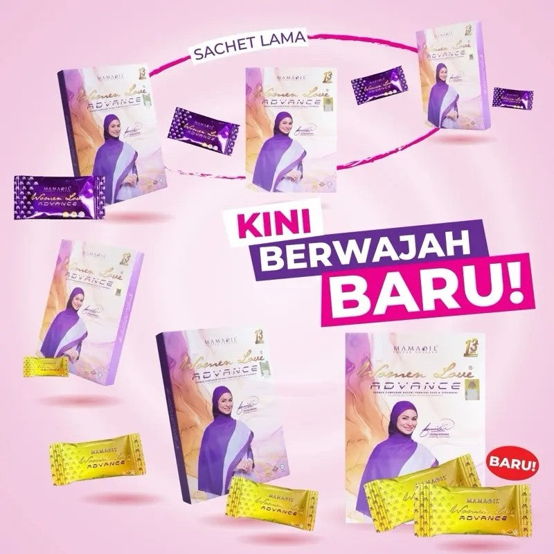 [MAMADIL] WOMEN LOVE ADVANCE | NO COLLAGEN Kacip Fatimah Manjakani Kurus Cantik Subur Kesihatan wanita