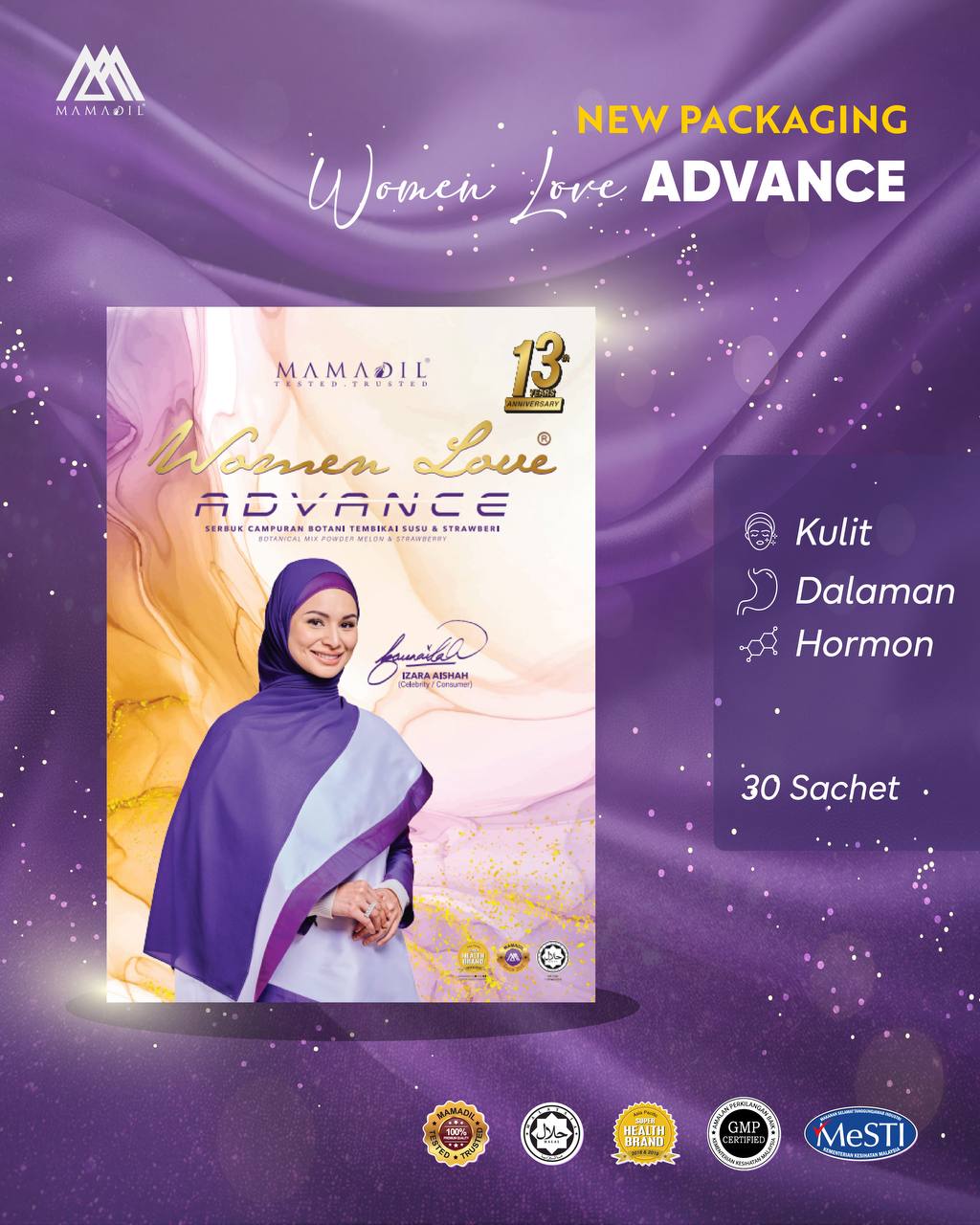 [MAMADIL] WOMEN LOVE ADVANCE | NO COLLAGEN Kacip Fatimah Manjakani Kurus Cantik Subur Kesihatan wanita