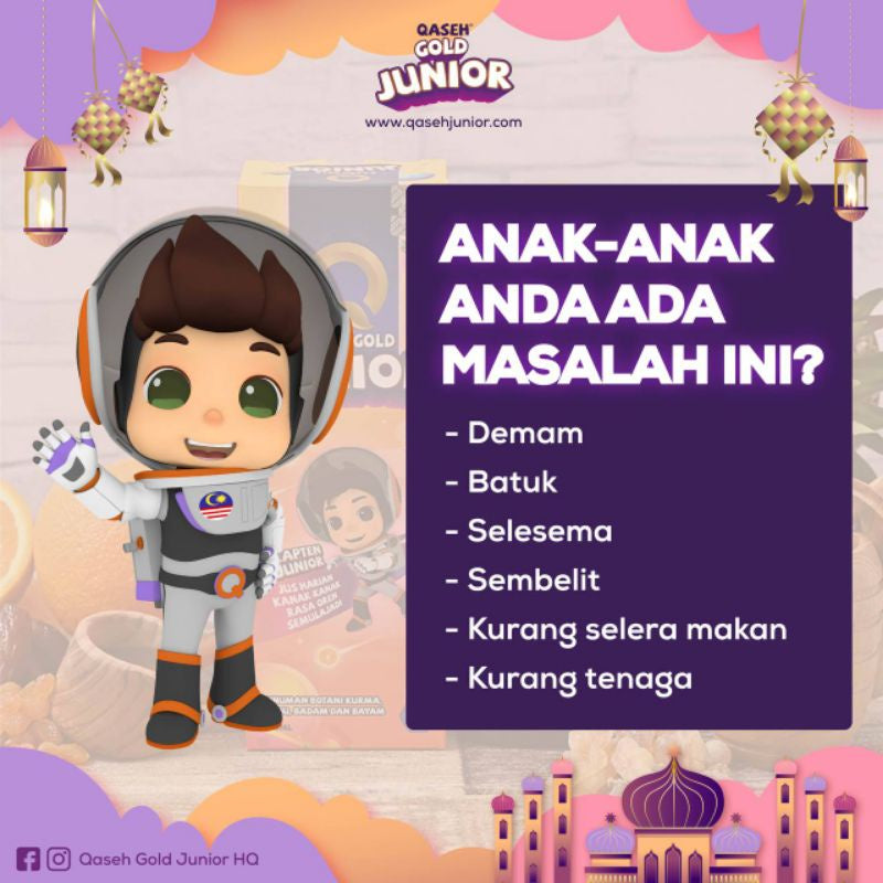 [QASEH GOLD] JUNIOR  ANA EDAR JUS JUNIOR ASLI | OREN | BRAINEE BYTES | EMUNKIDZ