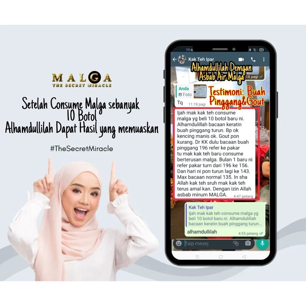 [MALGA] MALGA BOTANI 500ml Minuman Botanikal Gaharu Hydrosol Dengan Rasa Epal Stevia
