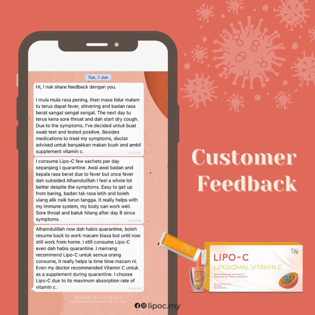 FG LIPO C Liposomal Vitamin C Botanical Drink Malaysia Non Soy Great Absorbtion Non Alcohol NARINAR