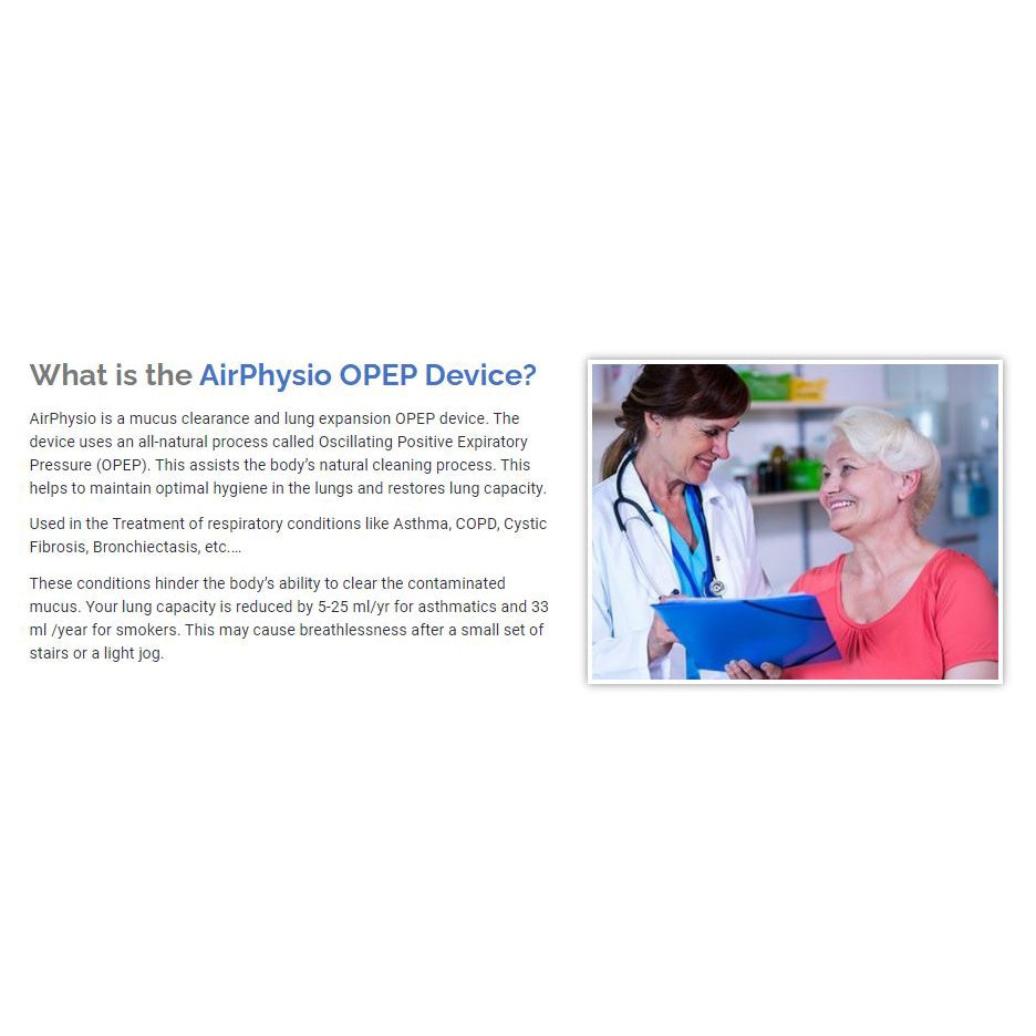 [AIRPHYSIO] Air Physio Mucus Clearance Oscillating Positive Expiratory (OPEP) Device [AUSTRALIA MADE]