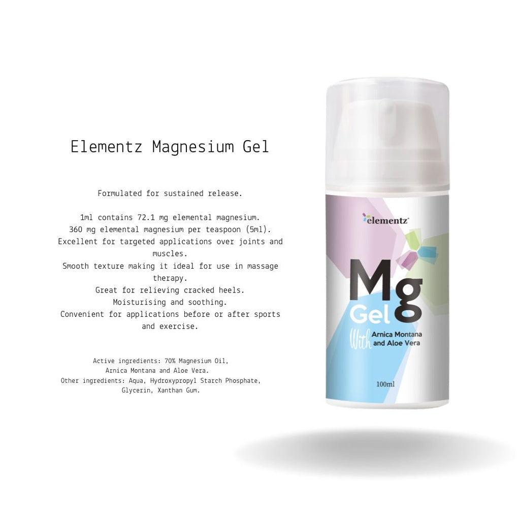 [ELEMENTZ] MG GEL Magnesium Gel Zechstein Inside Magnesium Oil, Arnica Montana and Aloe Vera