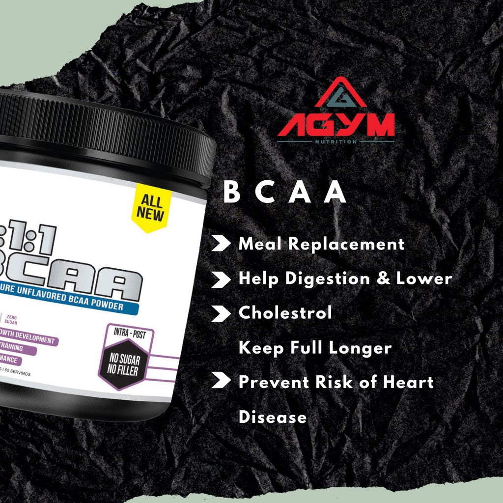 [AGYM NUTRITION] BCAA 2:1:1 100% Pure Unflavoured GREAT MUSCLE