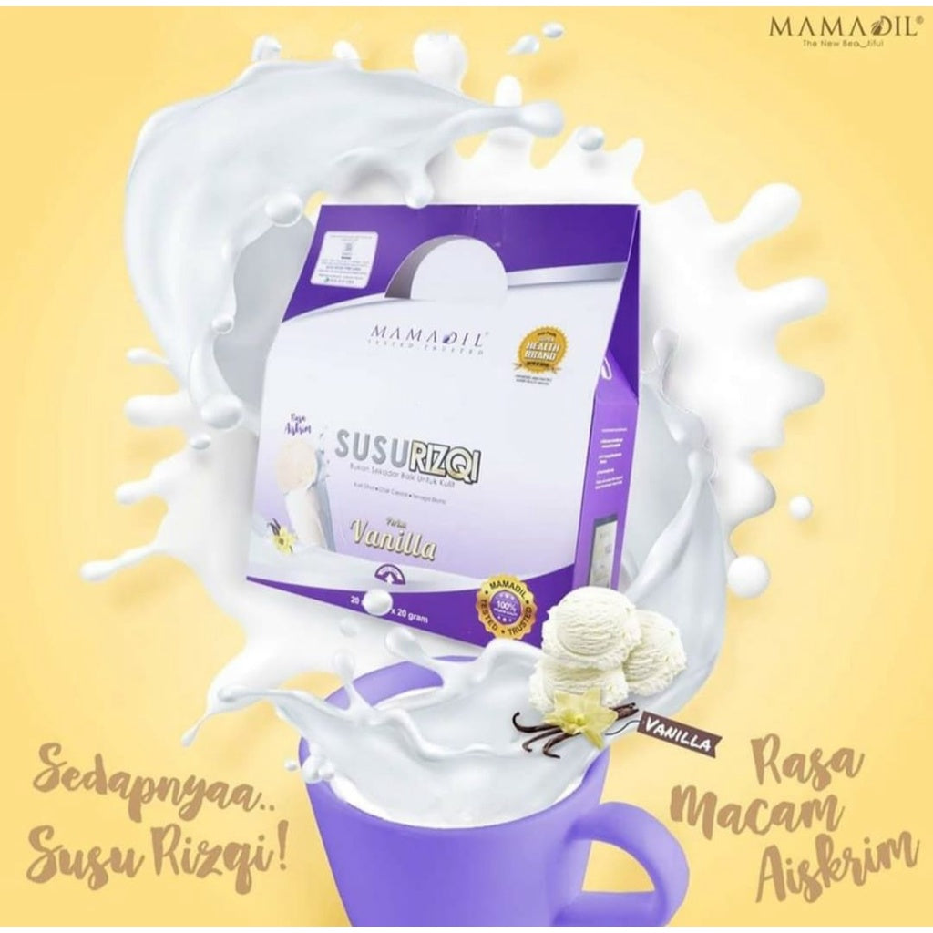 [MAMADIL] SUSU RIZQI Coklat Vanila Kurma Strawberi Sesuai untuk semua seawal 2 tahun & bantu ibu hamil