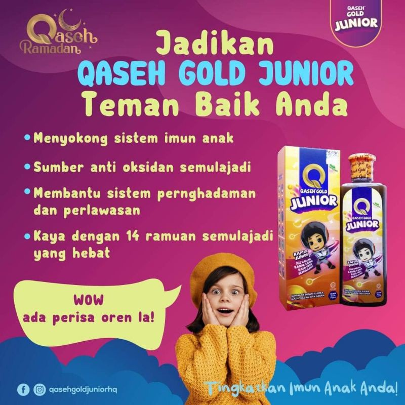 [QASEH GOLD] JUNIOR  ANA EDAR JUS JUNIOR ASLI | OREN | BRAINEE BYTES | EMUNKIDZ