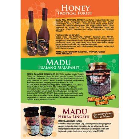 [YOUNG BEES] MADU TROPIKA Madu Hutan Tropika Asli Sumatera Premium Honey