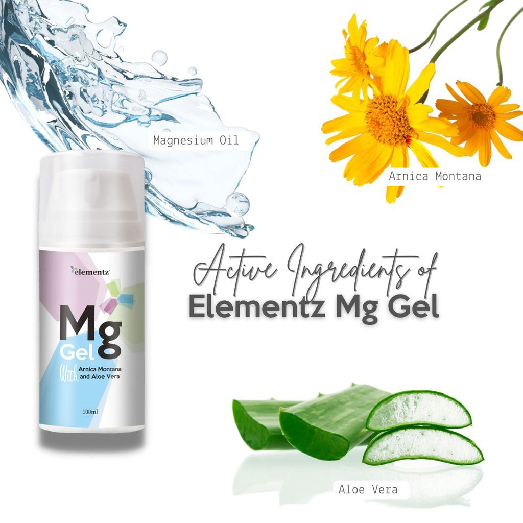 [ELEMENTZ] MG GEL Magnesium Gel Zechstein Inside Magnesium Oil, Arnica Montana and Aloe Vera
