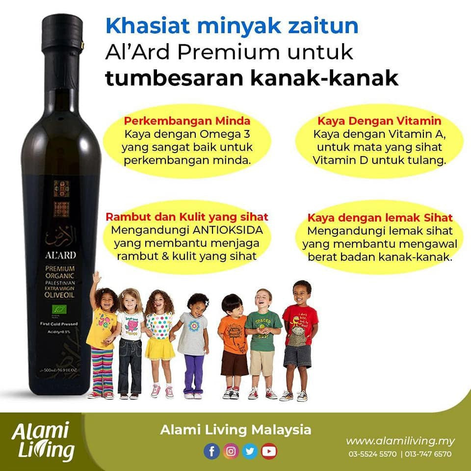 [ALARD] AL 'ARD Palestinian Organic Premium Extra Virgin Olive Oil Minyak Zaitun tulen asli 1000thn