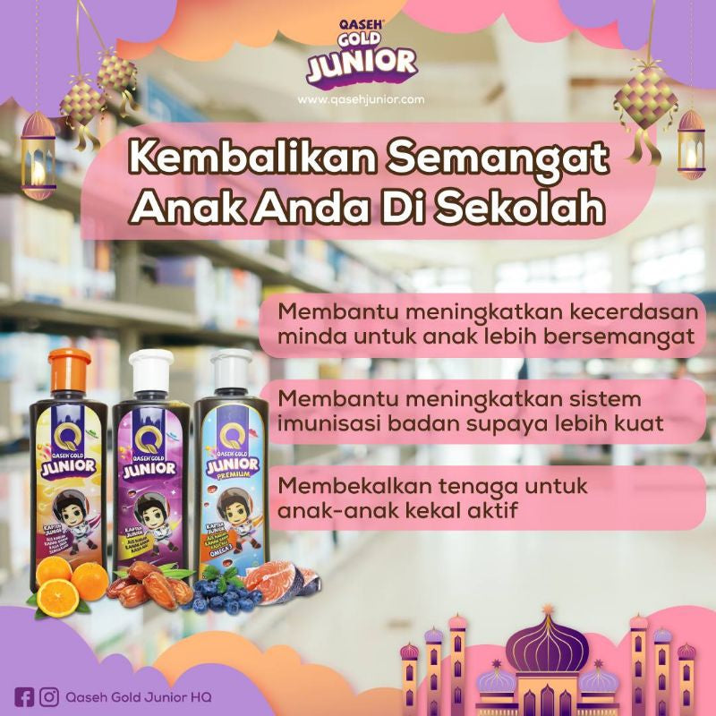 [QASEH GOLD] JUNIOR  ANA EDAR JUS JUNIOR ASLI | OREN | BRAINEE BYTES | EMUNKIDZ