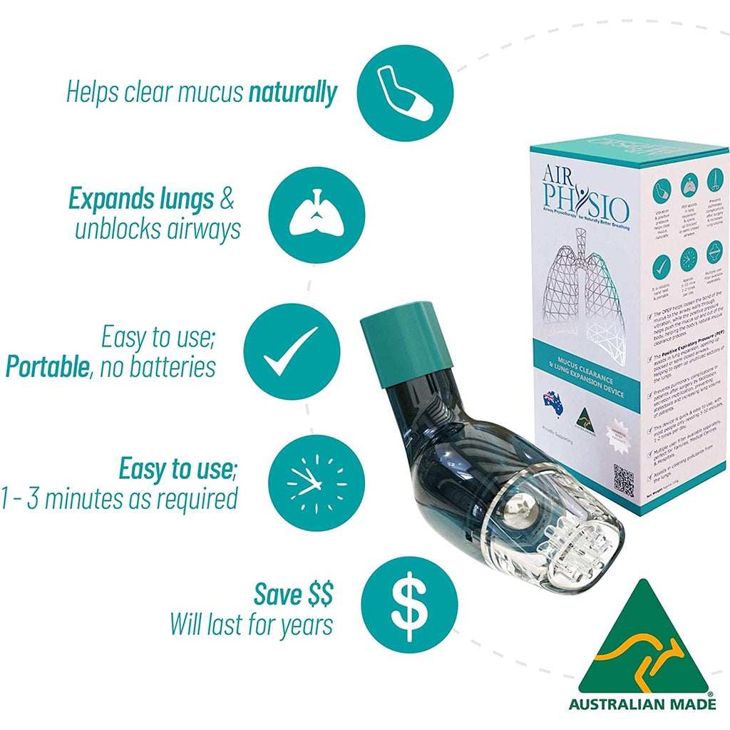 [AIRPHYSIO] Air Physio Mucus Clearance Oscillating Positive Expiratory (OPEP) Device [AUSTRALIA MADE]