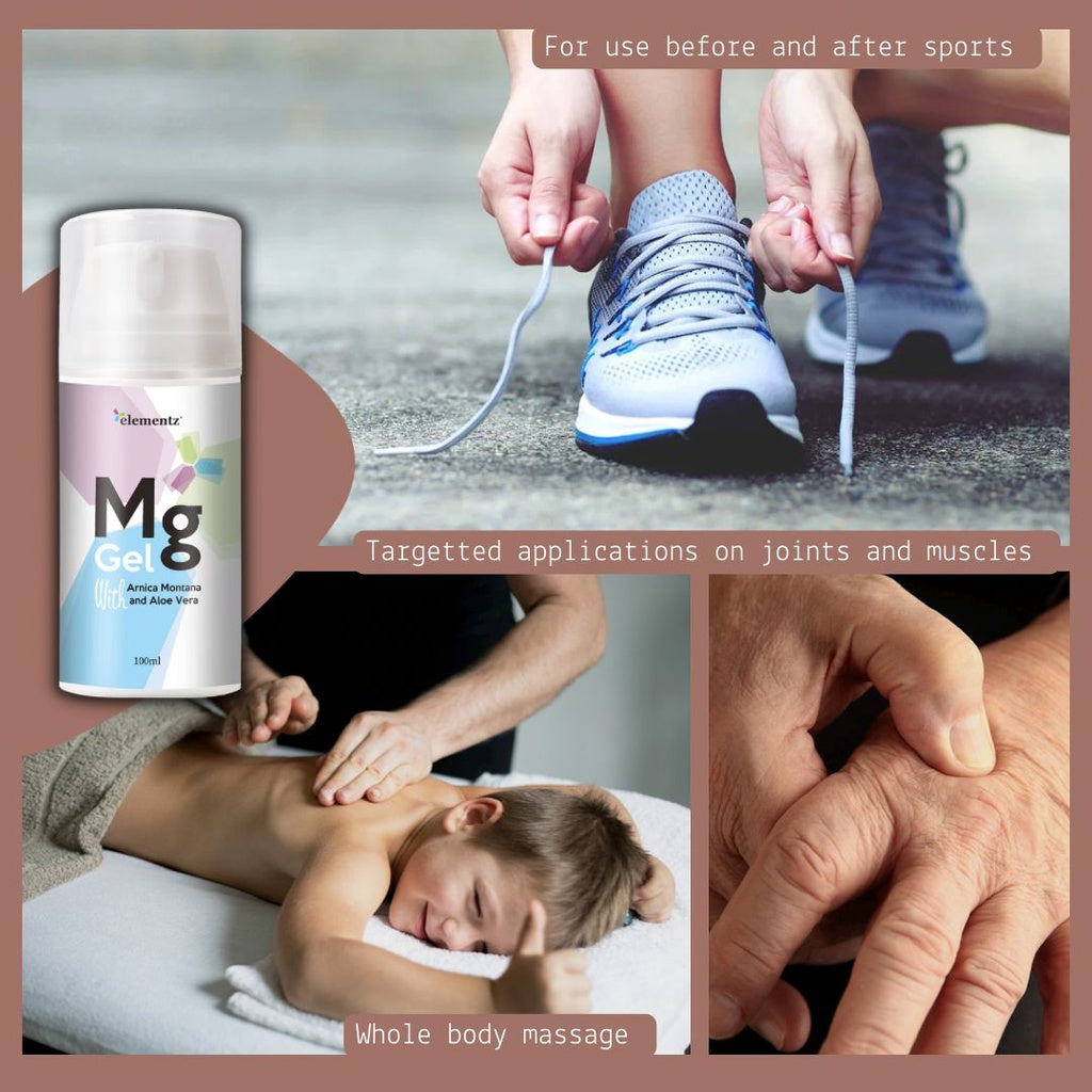 [ELEMENTZ] MG GEL Magnesium Gel Zechstein Inside Magnesium Oil, Arnica Montana and Aloe Vera