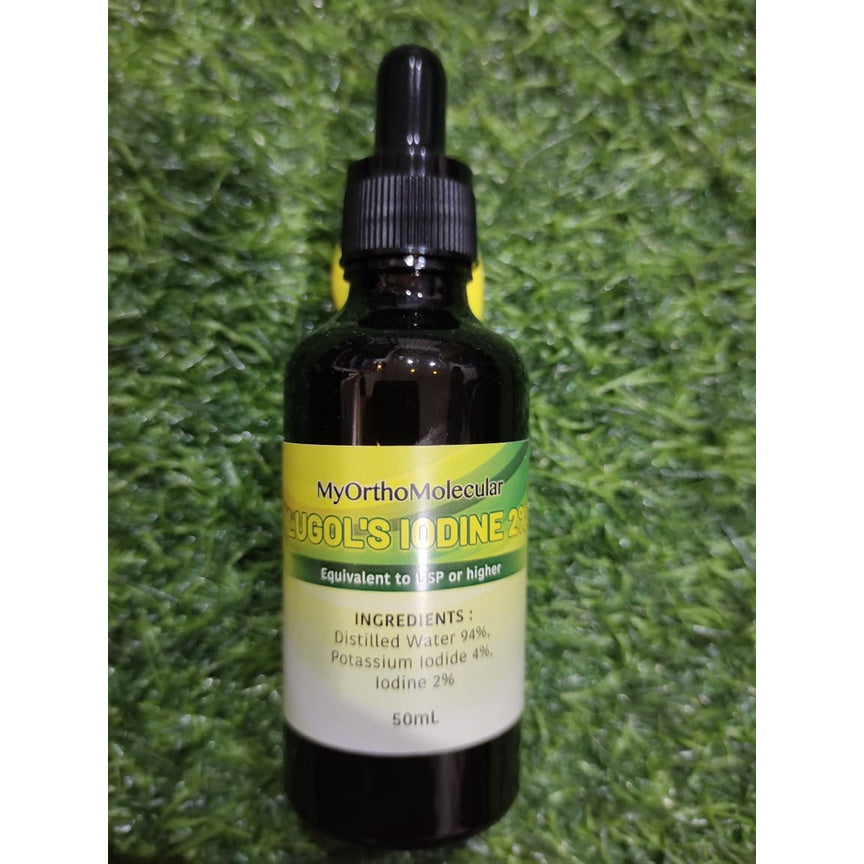 MYORTHOMOLECULAR LUGOL'S IODINE Iodin 2% Vegan Gluten Free Non GMO 55ml