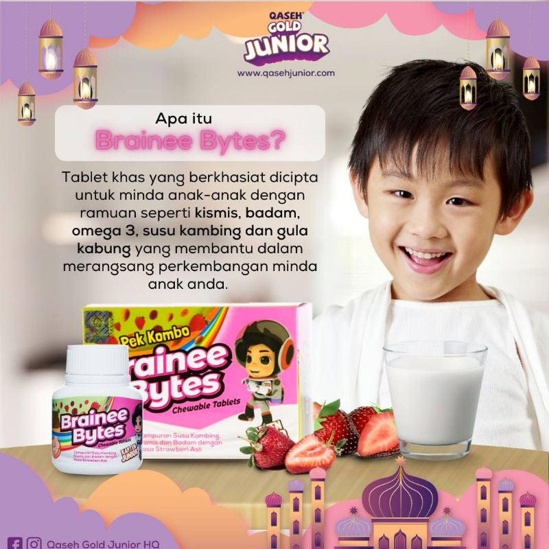 [QASEH GOLD] JUNIOR  ANA EDAR JUS JUNIOR ASLI | OREN | BRAINEE BYTES | EMUNKIDZ
