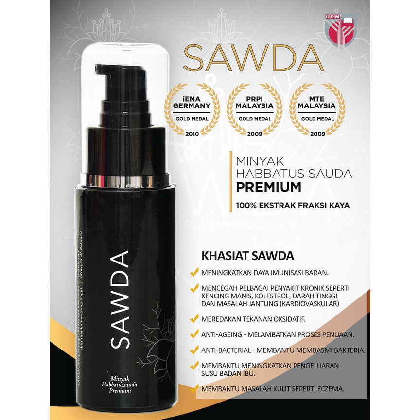[SAWDA] UPM MINYAK HABBATUS SAUDA by HALAL2U Black Seed Oil Spray Premium Quality