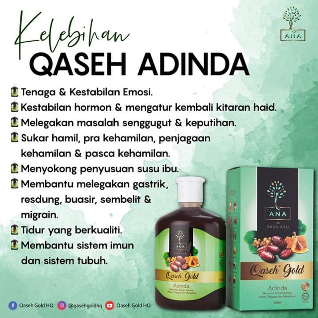 [QASEH GOLD] PREMIER | KEKANDA | ADINDA 500ml by ANA EDAR
