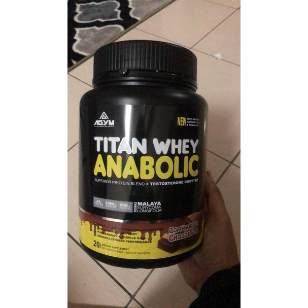 [AGYM NUTRITION] Titan Whey ANABOLIC Advance Protein 600g (20 sachets) HALAL ULTIMATE Pro Level