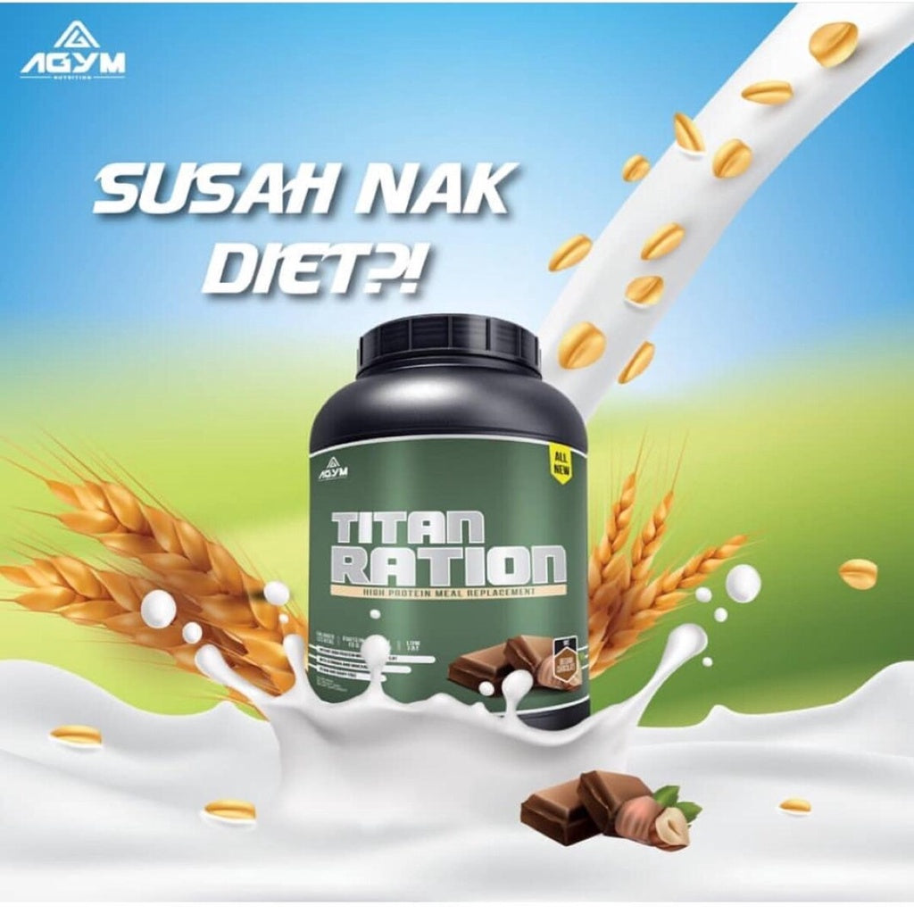 [AGYM NUTRITION] TITAN RATION-Z HALAL Meal Replacement High Protein 900g (30 Servings) Diet Drinks