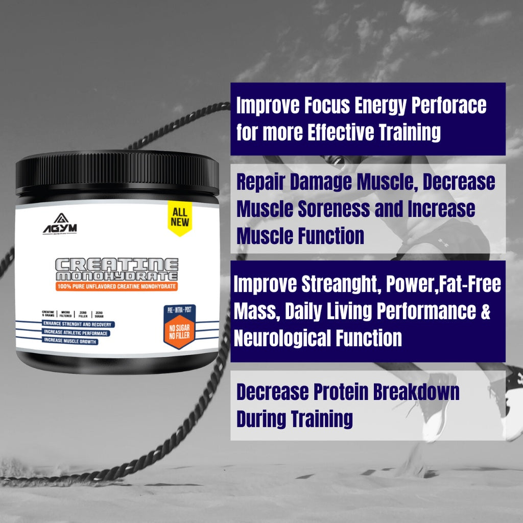 [AGYM NUTRITION] Creatine Monohydrate Energy Build Solid Muscle Building Strength Performance