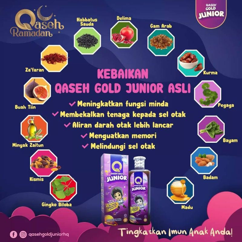 [QASEH GOLD] JUNIOR  ANA EDAR JUS JUNIOR ASLI | OREN | BRAINEE BYTES | EMUNKIDZ