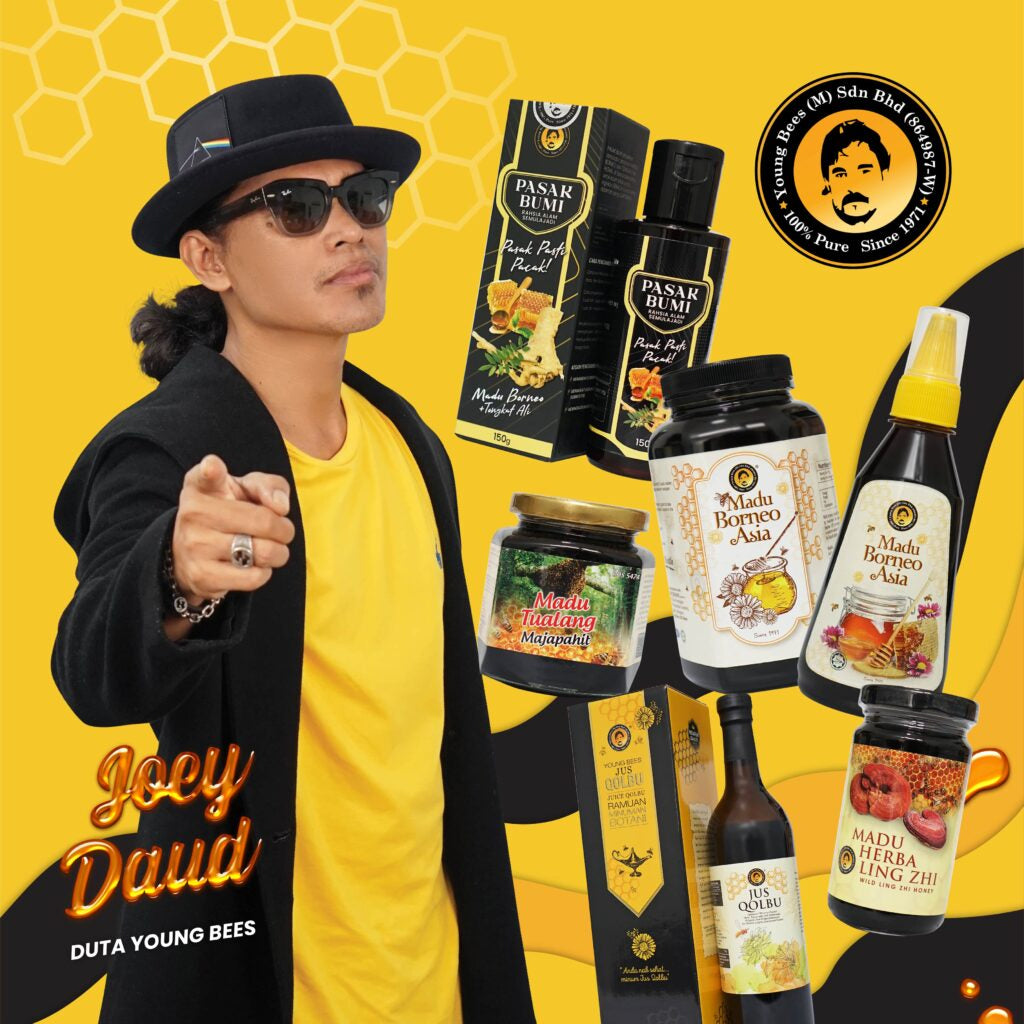 [YOUNG BEES] PREMIUM MADU BORNEO ASIA Pure Honey Madu Asli | Tropika | Tualang | Lingzhi | Batok