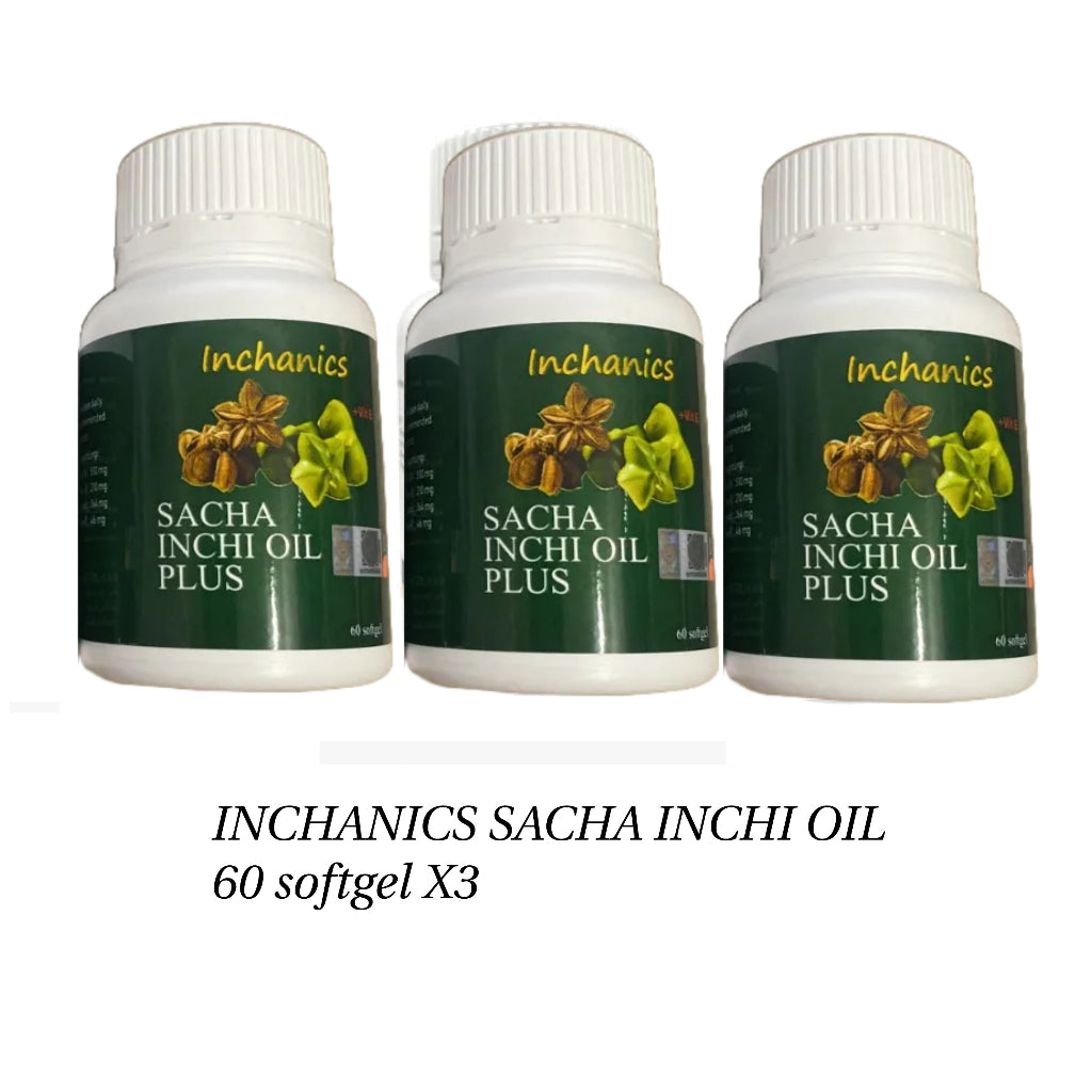 [INCHANICS]  Sacha Inchi Oil KKM APPROVED Hologram (3 x 60 Biji Softgel)