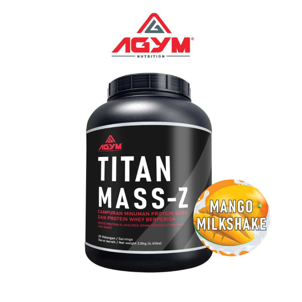 [AGYM NUTRITION] TITAN MASS-Z - HALAL- Weight Mass Gainer 2kg - 20servings After meal