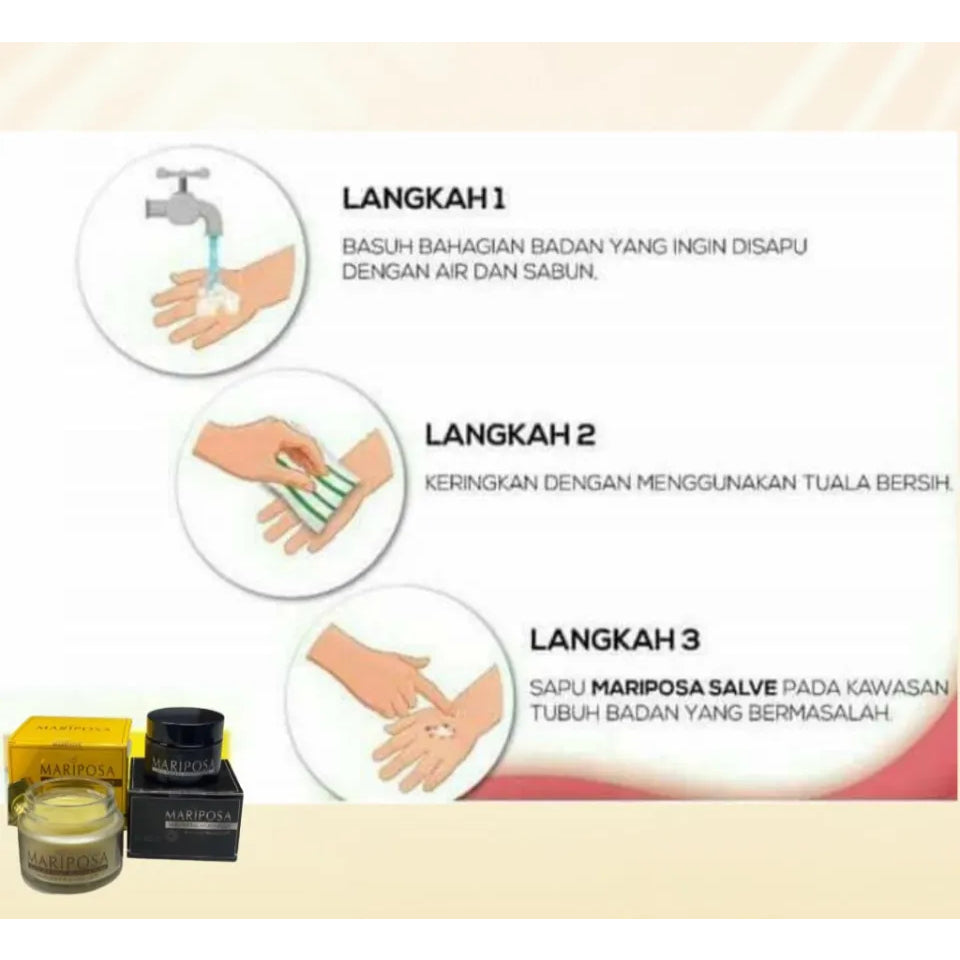 [MARIPOSA] Organic Herbal Salve Moisturizer - Kulit Gatal Eczema Psoriasis Kurap Black 30g Gold 50g Soap