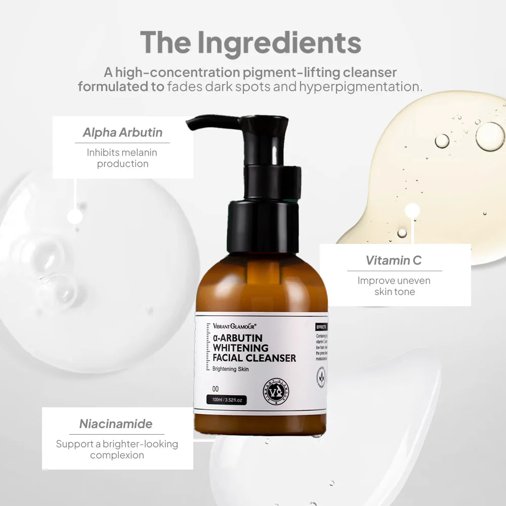[VIBRANT GLAMOUR] A-Arbutin Whitening Facial CLEANSER Deep Cleansing Exfoliating 100g