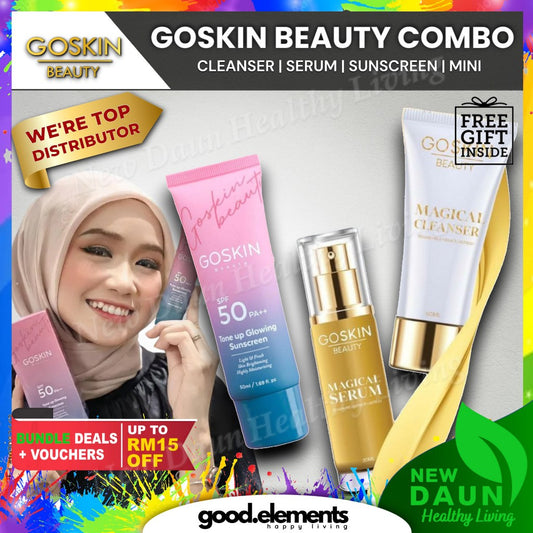 [GOSKIN BEAUTY] [COMBO] BEAUTY TONE UP GLOWING SUNSCREEN MAGICAL SERUM CLEANSER KULIT