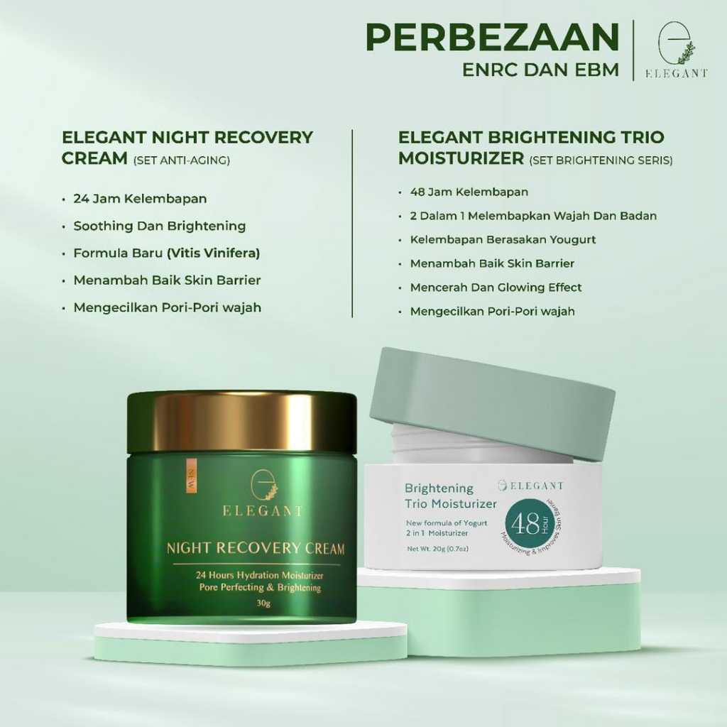 [ELEGANT] Night Recovery Cream ENRC Night Cream MOISTURIZER | [ELEGANT] Brightening Trio Moisturizer