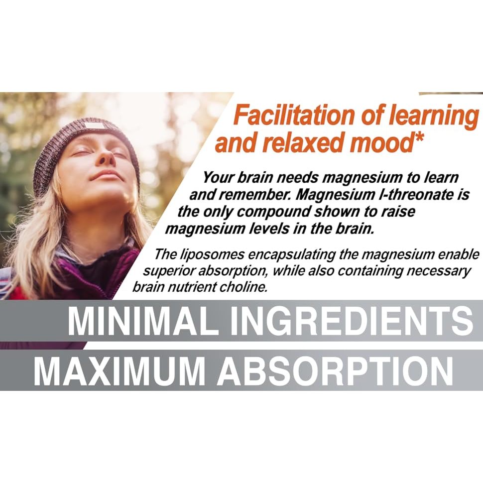 [LIVON LABS] Lypo-Spheric MAGNESIUM L-THREONATE liposomal from USA cognitive nerve bone muscle