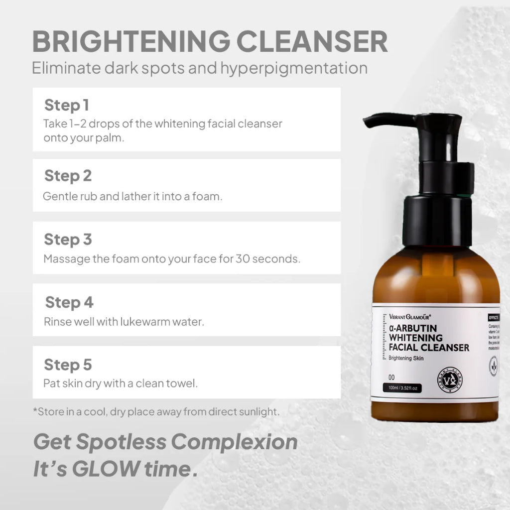[VIBRANT GLAMOUR] A-Arbutin Whitening Facial CLEANSER Deep Cleansing Exfoliating 100g