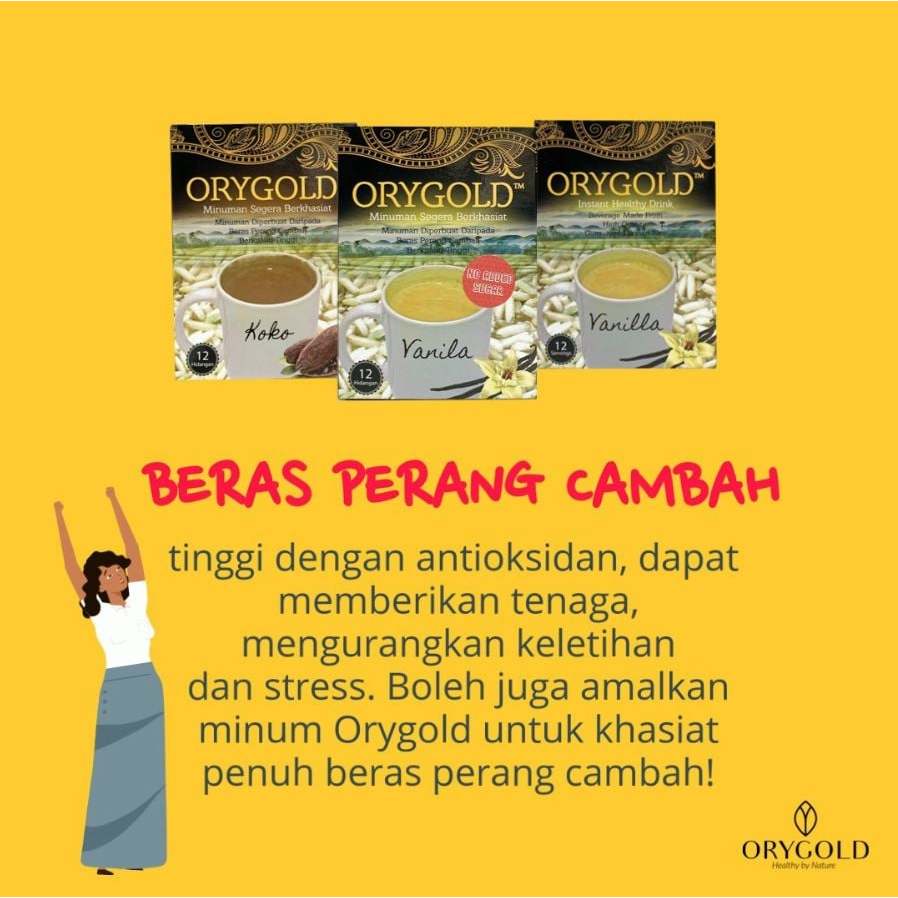 [ORYGOLD] Minuman Beras Perang Berkhasiat Turun Kolesterol Germinated Brown Rice