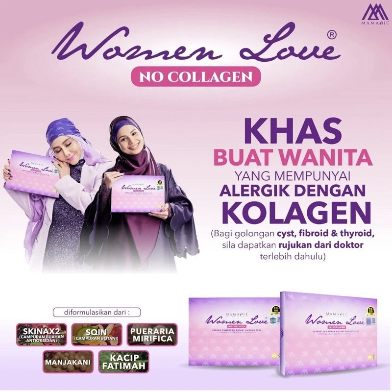 [MAMADIL] WOMEN LOVE ADVANCE | NO COLLAGEN Kacip Fatimah Manjakani Kurus Cantik Subur Kesihatan wanita