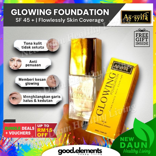 [BIDARA AS-SYIFA] GLOWING FOUNDATION ASSYIFA FULL SKIN COVERAGE kulit sekata