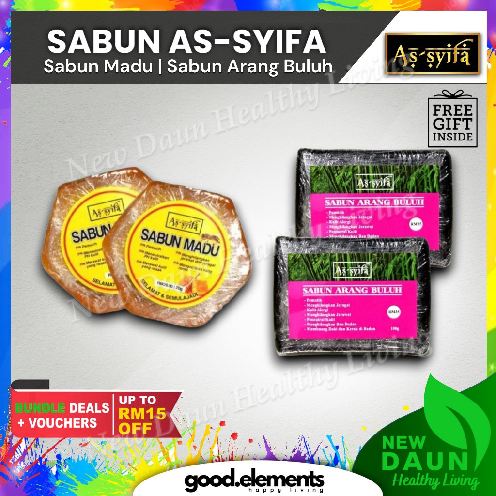[BIDARA AS-SYIFA] SABUN MADU | SABUN ARANG BULUH ASSYIFA merawat jerawat jeragat pori daki