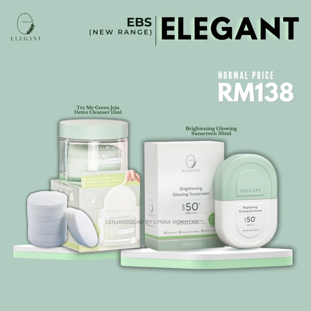[ELEGANT] BRIGHTENING AND GLOWING SERIES (Sunscreen EBS | Moisturizer EBM | Toner Pad EJT)