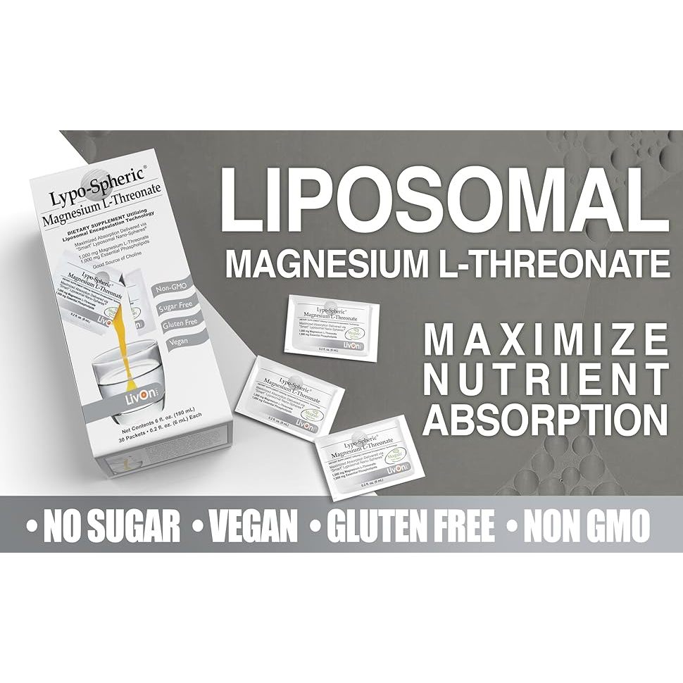 [LIVON LABS] Lypo-Spheric MAGNESIUM L-THREONATE liposomal from USA cognitive nerve bone muscle