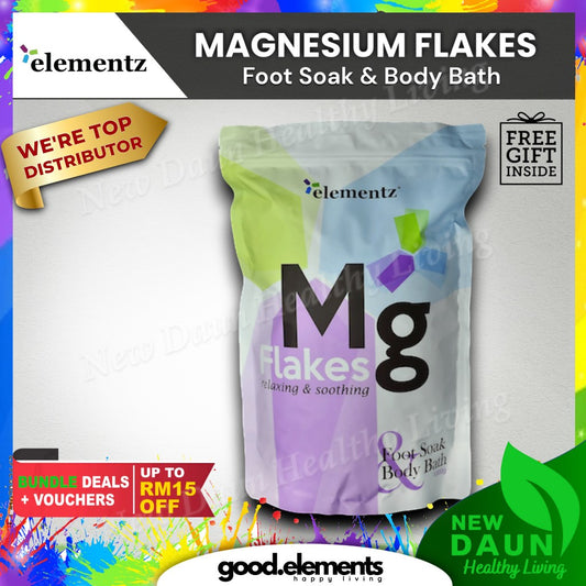 [ELEMENTZ] Mg Magnesium Flakes rejuvenating relax stress reliever pure natural Zechstein
