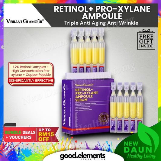 [VIBRANT GLAMOUR] Retinol+ Pro-xylane Ampoule Serum 2ml*15pcs Copper Tripeptide