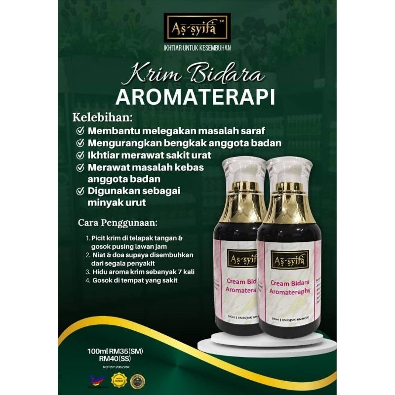 [BIDARA AS-SYIFA] KRIM BIDARA AROMATERAPI ASSYIFA strok kebas sakit lutut urat