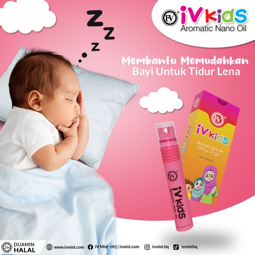 [IVMIST] IV KIDS (Kurang Panas) IVKIDS AROMATHERAPY NANO OIL MINYAK TELON BAYI BABY OIL IVMIST By IV BEAUTY