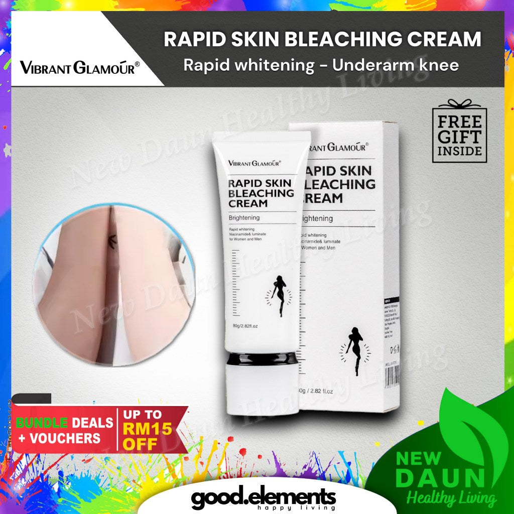 [VIBRANT GLAMOUR] RAPID SKIN BLEACHING CREAM Underarm Armpit Knee Thigh Dark Skin