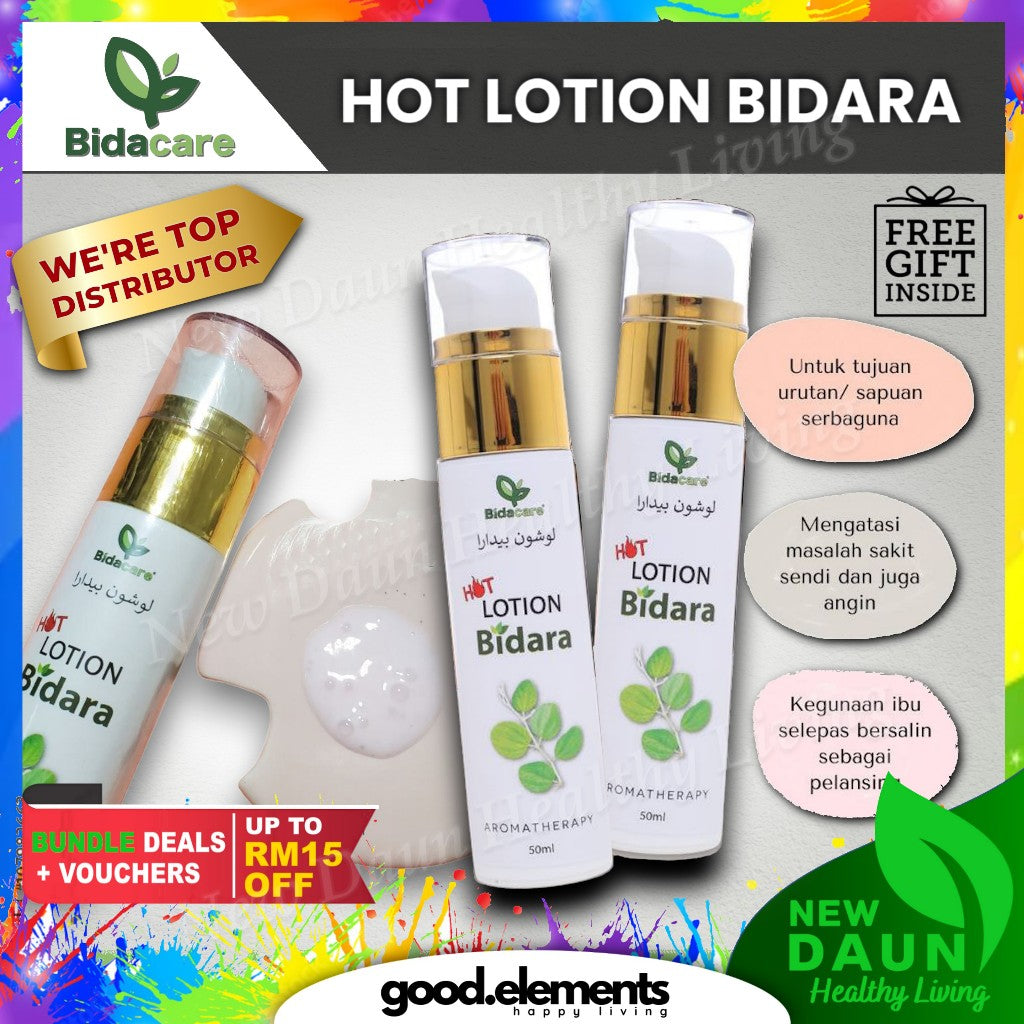 [BIDACARE] HOT LOTION BIDARA Losyen Panas 50ML urutan sendi ibu bersalin berpantang pelangsing