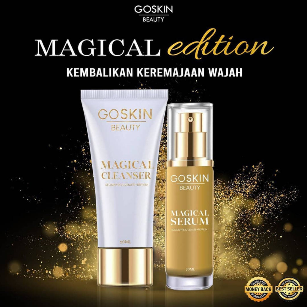 [GOSKIN BEAUTY] [COMBO] BEAUTY TONE UP GLOWING SUNSCREEN MAGICAL SERUM CLEANSER KULIT