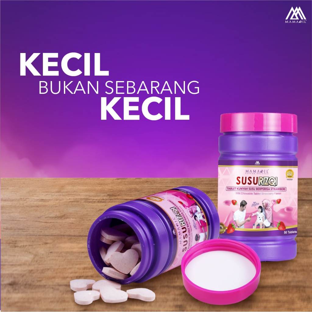 [MAMADIL] SUSU RIZQI Coklat Vanila Kurma Strawberi Sesuai untuk semua seawal 2 tahun & bantu ibu hamil