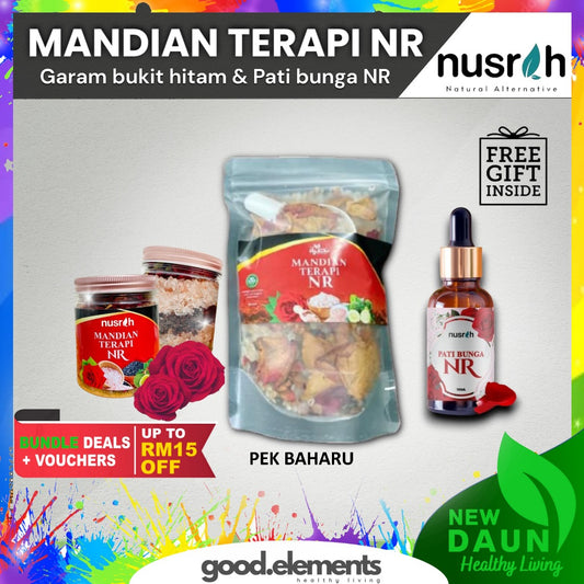 [NUSRAH] Garam Bukit Hitam Pink Mandian Terapi NR Herbal Organic Detox Himalaya Salt | Pati Bunga